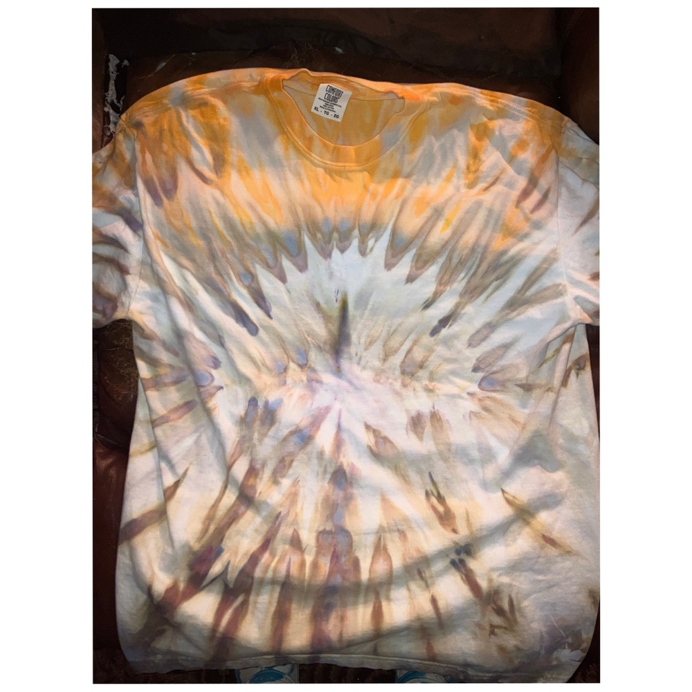 Tie-Dye T-Shirt in Orange and Brown